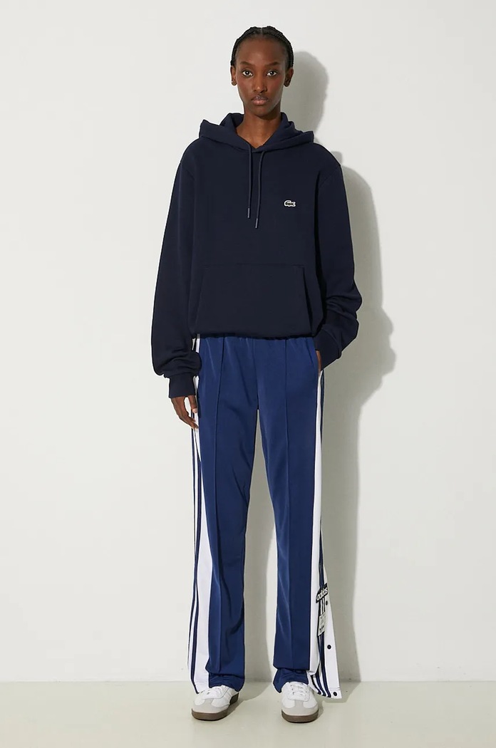 Lacoste μπλούζα με κουκούλα βαμβακερή SH9623 σκούρο μπλε