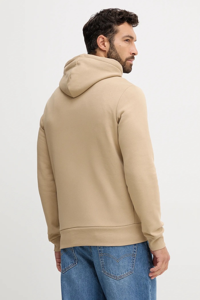 Oblačila Lacoste pulover s kapuco bombažen SH9623 bež