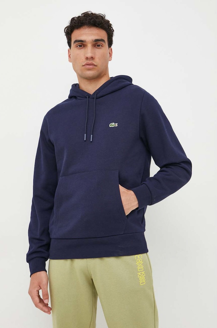 Lacoste pulover s kapuco bombažen Drugo mornarsko modra SH9623