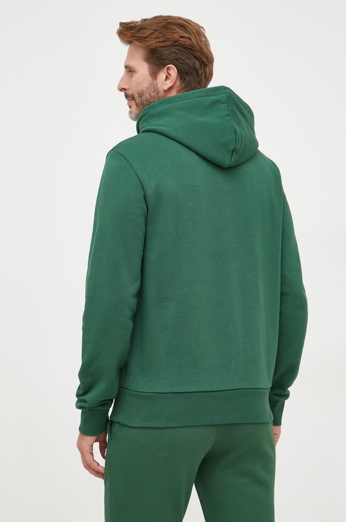 Oblačila Lacoste pulover s kapuco bombažen SH9623 zelena