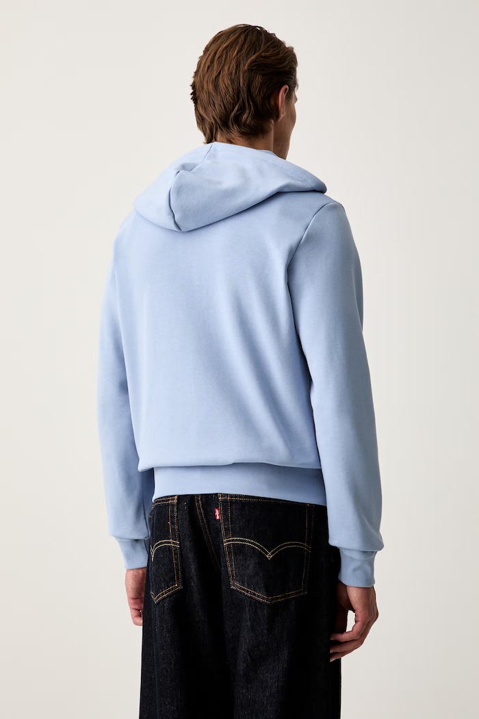 Odzież Lacoste bluza z kapturem męska z bawełną SH9626 niebieski