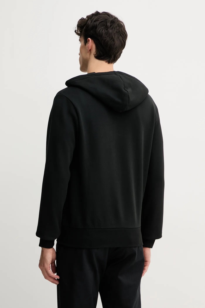 Odzież Lacoste bluza z kapturem męska z bawełną SH9626 czarny