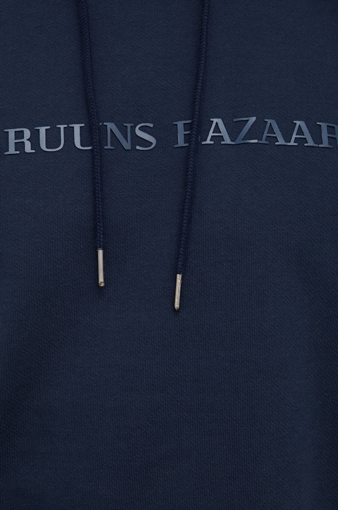 Bruuns Bazaar felpa in cotone BBM1278 blu navy