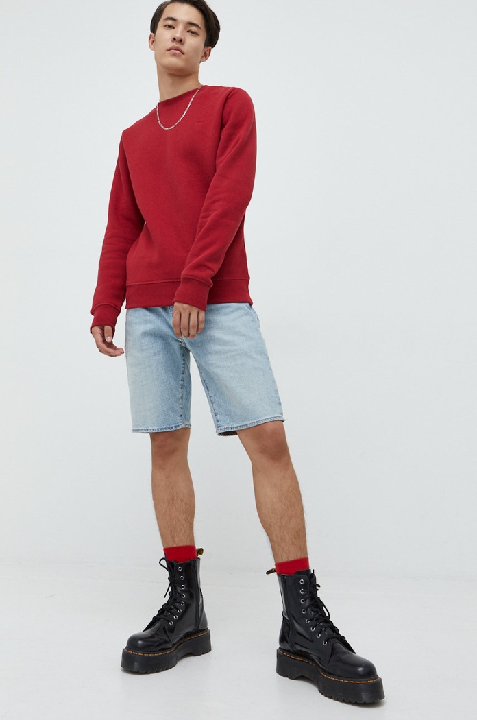 Superdry bluza M2012397A.7PZ rosu AW22