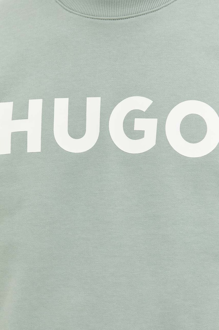 HUGO bluza bawełniana 50477328 zielony