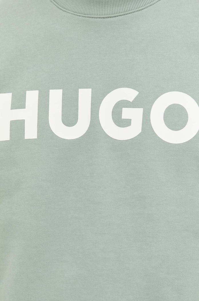 HUGO bluza bawełniana 50477328 zielony
