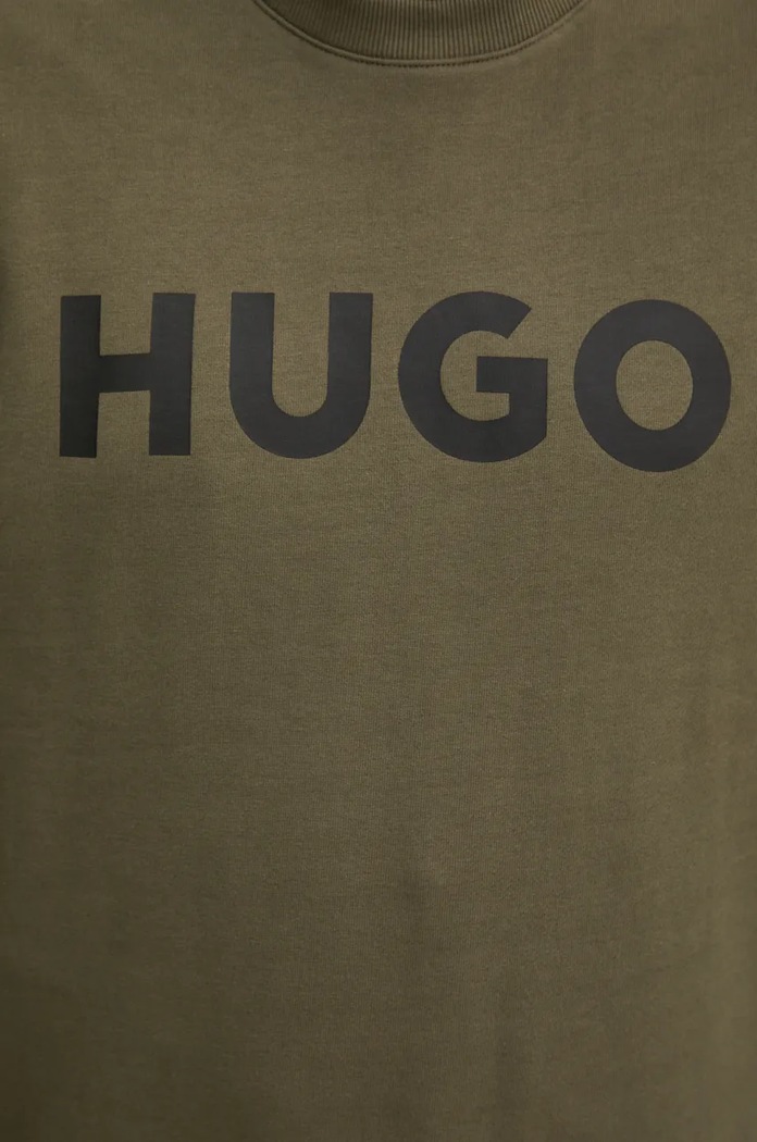 HUGO bluza bawełniana 50477328 zielony