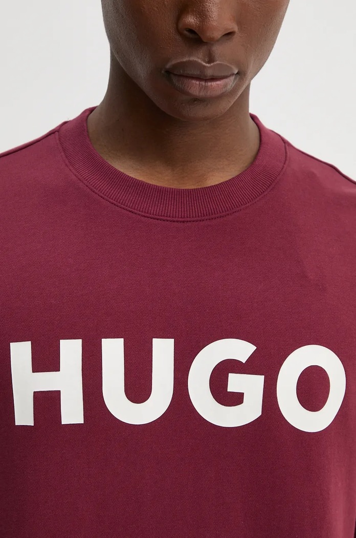 Bavlněná mikina HUGO 50477328 červená