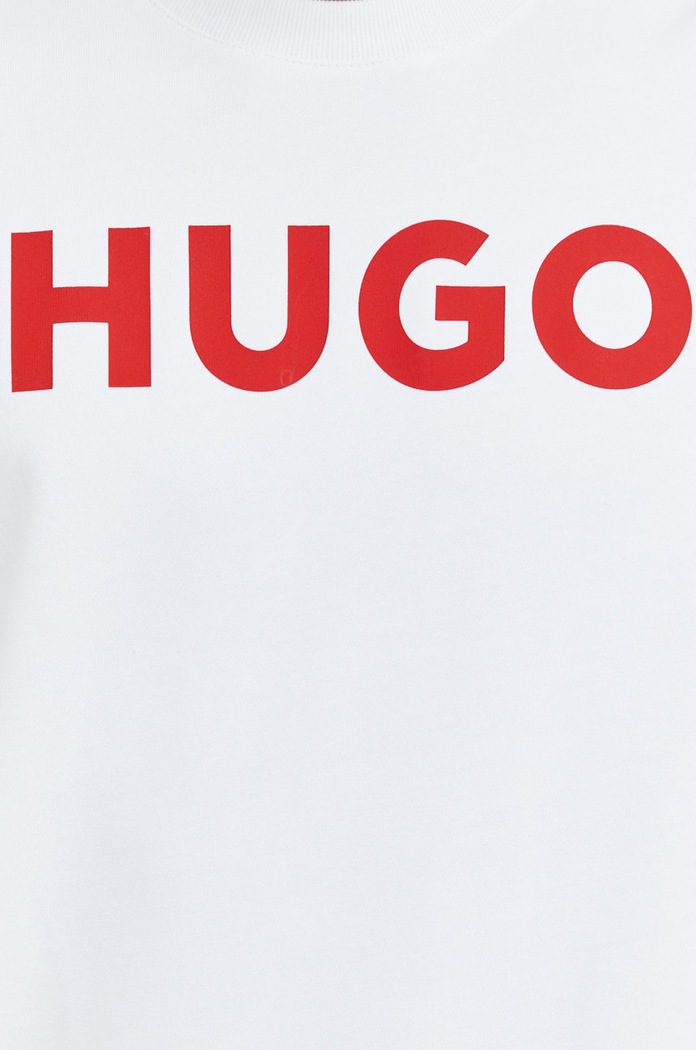 Bavlněná mikina HUGO 50477328 bílá