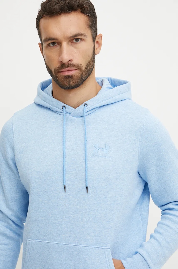 Oblečení Under Armour mikina s kapucí pánská s bavlnou Essential Fleece 1373880 modrá