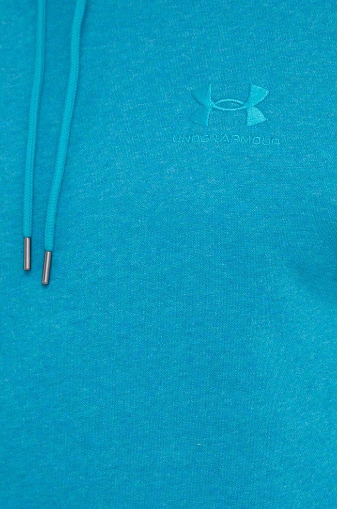 Under Armour mikina s kapucí pánská s bavlnou Essential Fleece 1373880 tyrkysová