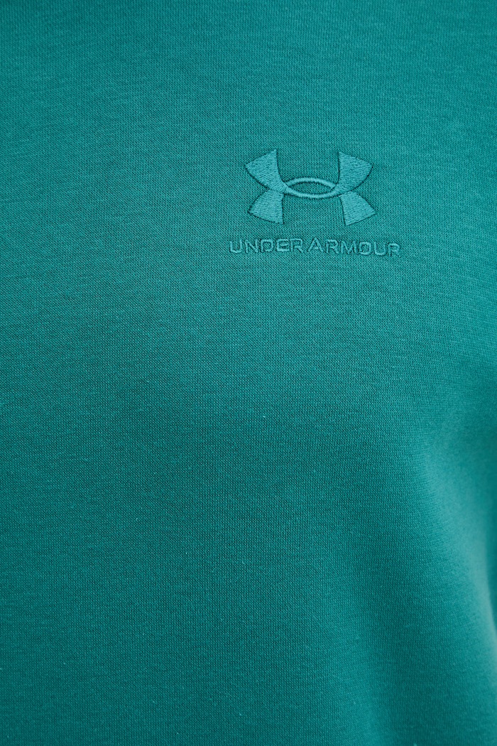 Under Armour pulover s kapuco moški z bombažem Essential Fleece 1373880 zelena