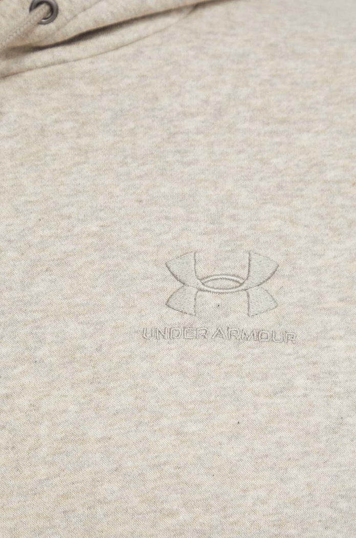 Under Armour Mikina s kapucí pánská s bavlnou Essential Fleece 1373880 béžová