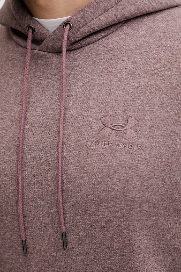 Under Armour hanorac cu glugă bărbătesc cu bumbac Essential Fleece 1373880 burgundia