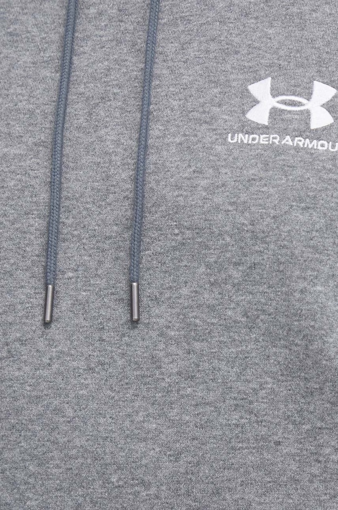 Under Armour mikina s kapucí pánská s bavlnou Essential Fleece 1373880 šedá