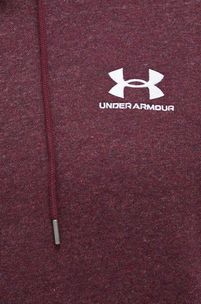 Under Armour dukserica sa kapuljačom muška s pamukom Essential Fleece 1373880 bordo