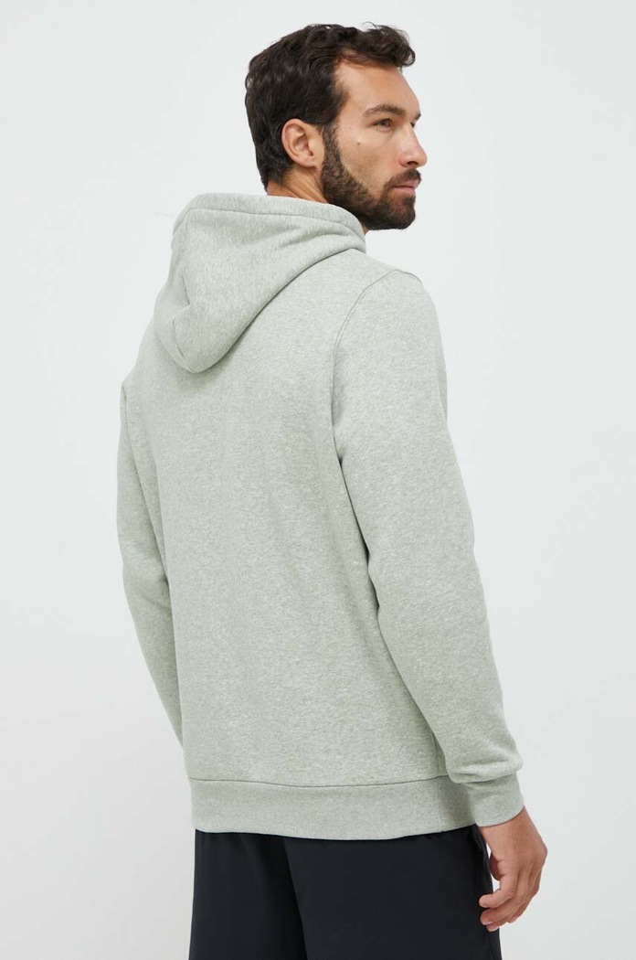 Oblečenie Under Armour mikina s kapucňou pánska s bavlnou Essential Fleece 1373880 zelená