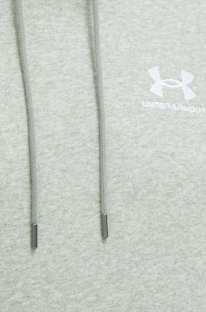 Under Armour mikina s kapucňou pánska s bavlnou Essential Fleece 1373880 zelená