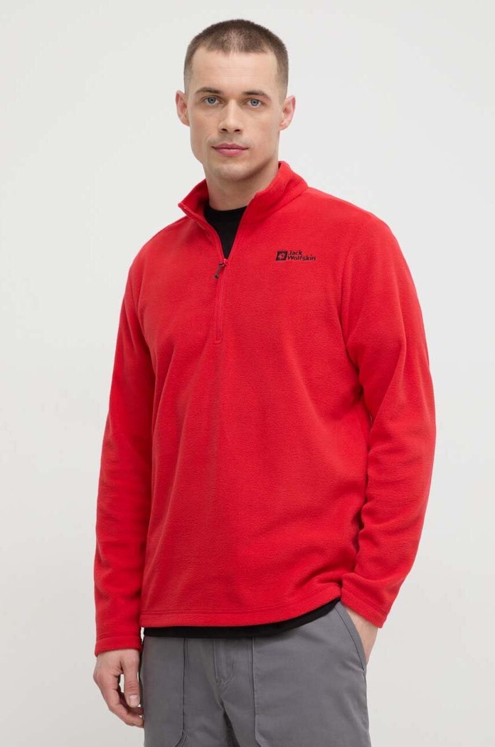 Sportovní mikina Jack Wolfskin Taunus bez kapuce červená 1709522