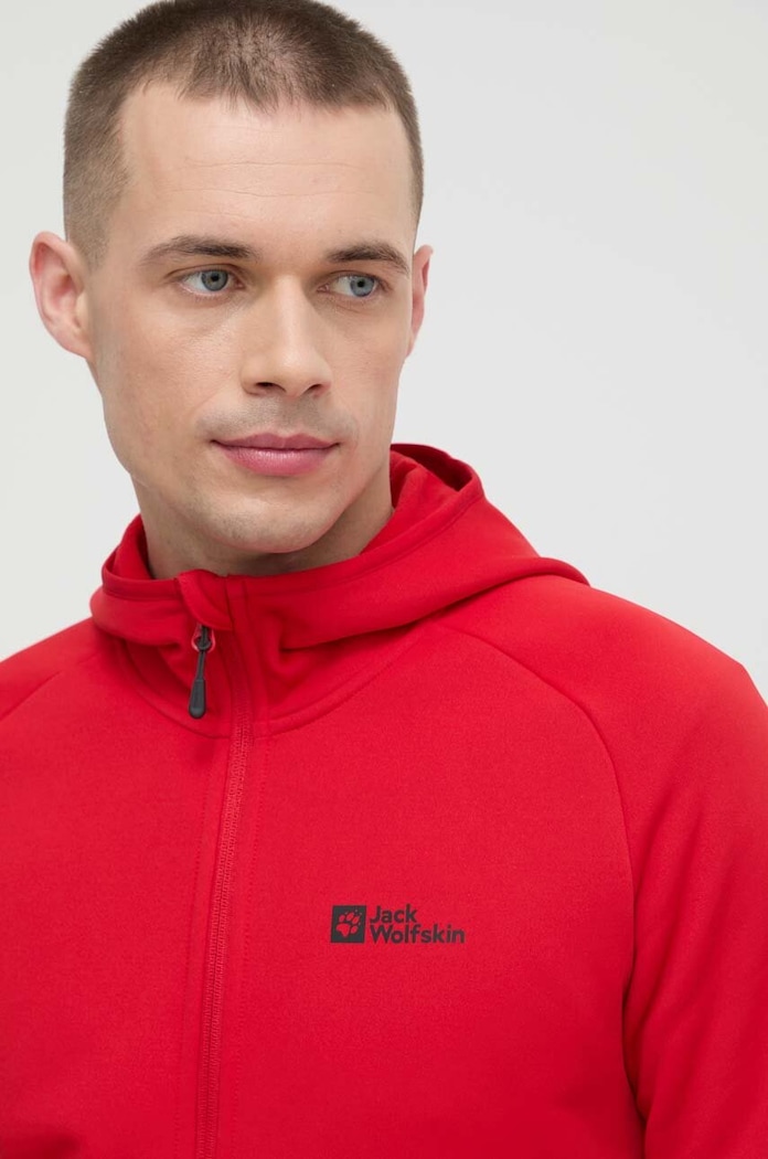 Športová mikina Jack Wolfskin Baiselberg červená 1710541