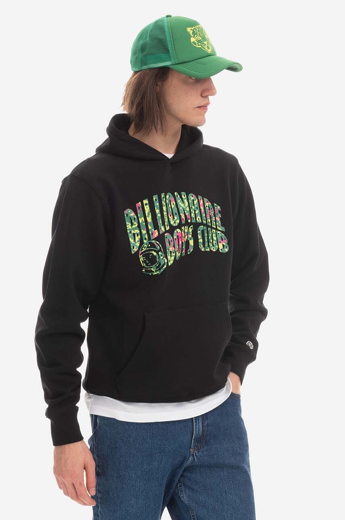 Bavlnená mikina Billionaire Boys Club Jungle Camo Arch Logo Popover Hoodie B22320 potlač čierna B22320