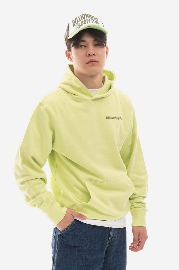 Billionaire Boys Club cotton sweatshirt Signal Popover Hood cotton green B22322