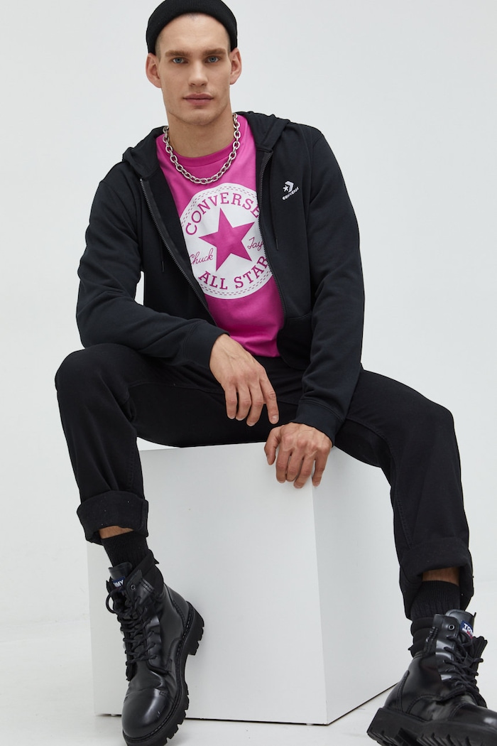 Дрехи Суичър Converse 10023871.A01 черен