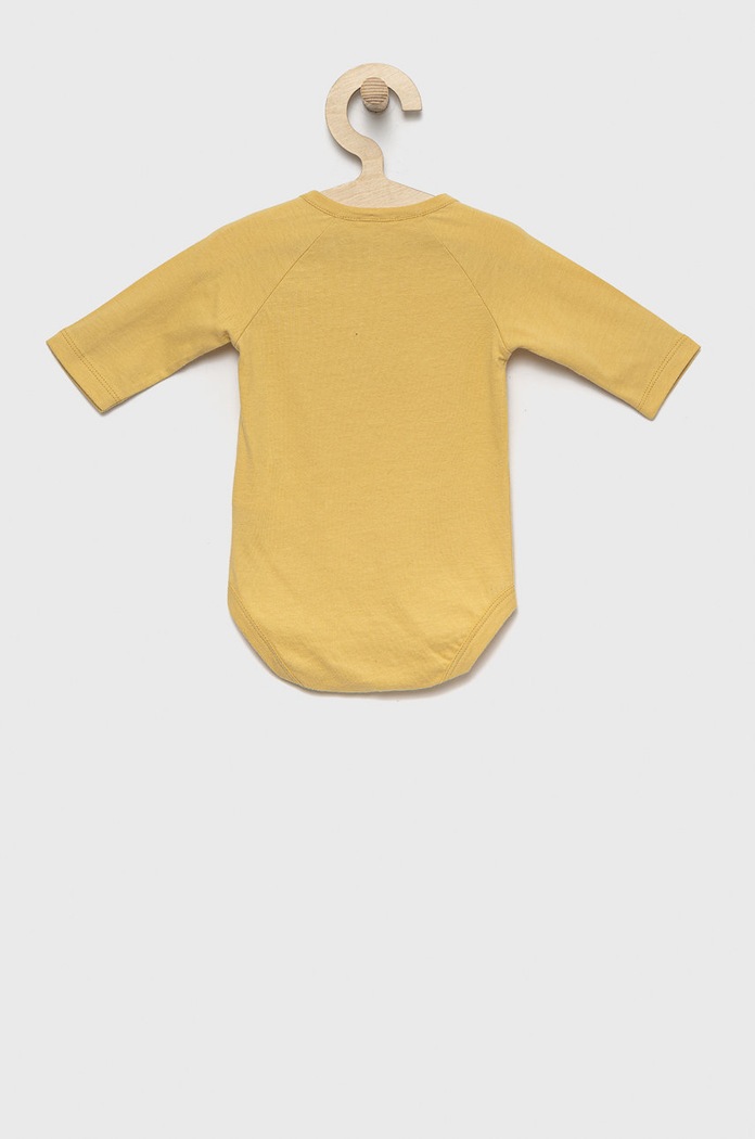 United Colors of Benetton Pamut baba body 3ATNAB007.W sárga AW22