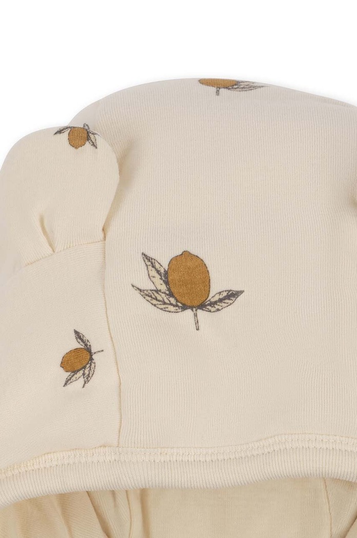 Detské bavlnené dupačky Konges Sløjd NEWBORN ONESIE WITH HOOD béžová KS2601