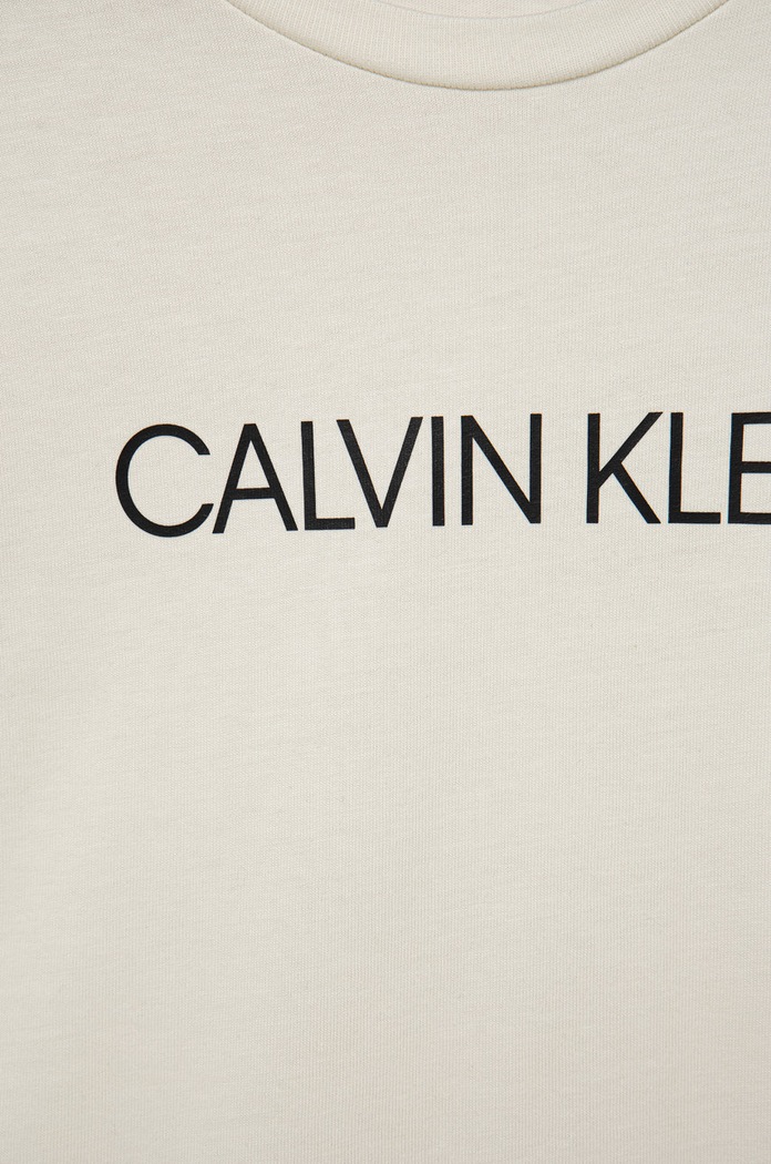 Chłopiec Calvin Klein Jeans longsleeve bawełniany dziecięcy IU0IU00297.9BYY IU0IU00297.9BYY biały