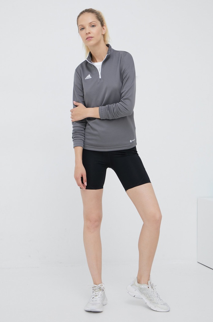 Tréninkové tričko s dlouhým rukávem adidas Performance Entrada 22 H57542 šedá AW22
