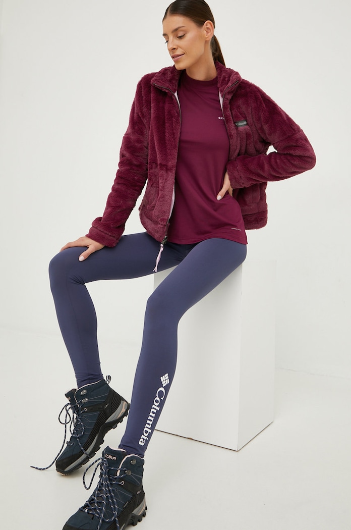 Αθλητικό μακρυμάνικο Columbia Hike Performance 2012561 μπορντό AW22