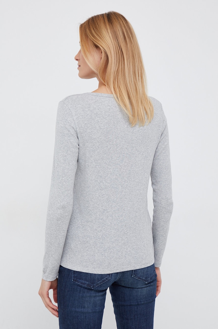 Longsleeve bawełniany United Colors of Benetton 3GA2E16F9.501 szary