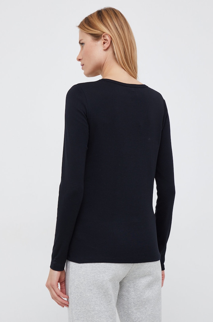 Дрехи Блуза с дълги ръкави United Colors of Benetton 3GA2E16F9.100 черен