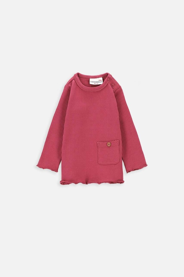 Coccodrillo longsleeve niemowlęcy pozostałe bordowy ZC2143105WON