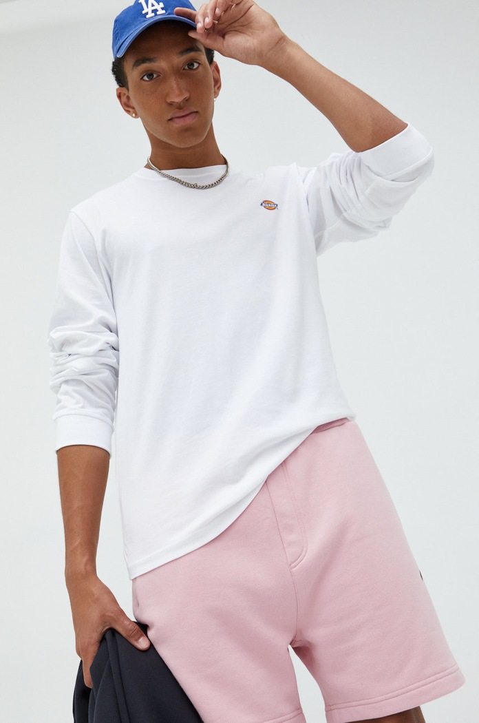 Pamučna majica dugih rukava Dickies bez uzorka bijela DK0A4Y4RWHX1
