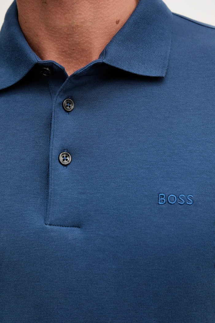 BOSS pamut hosszúujjú 50468392 kék