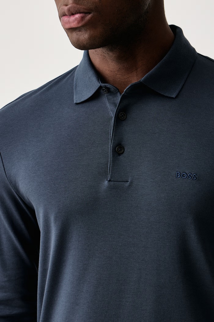 Odzież BOSS Polo swetrowe męskie bawełniane Pado 30 50468392 granatowy