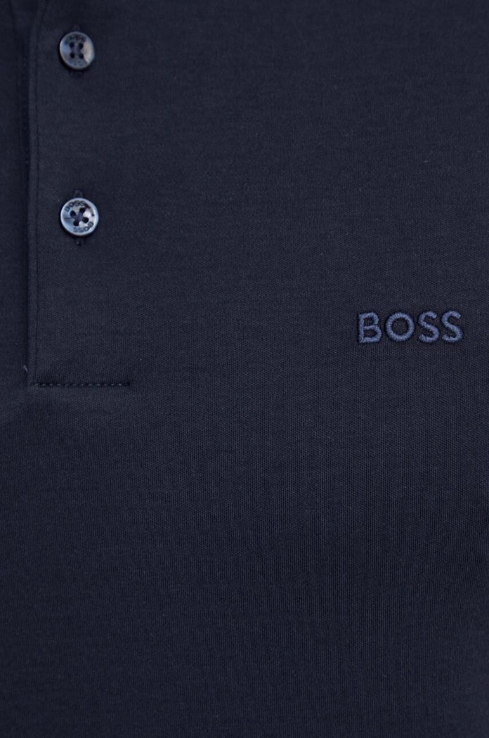 Βαμβακερή μπλούζα με μακριά μανίκια BOSS Kenno 50468392 σκούρο μπλε