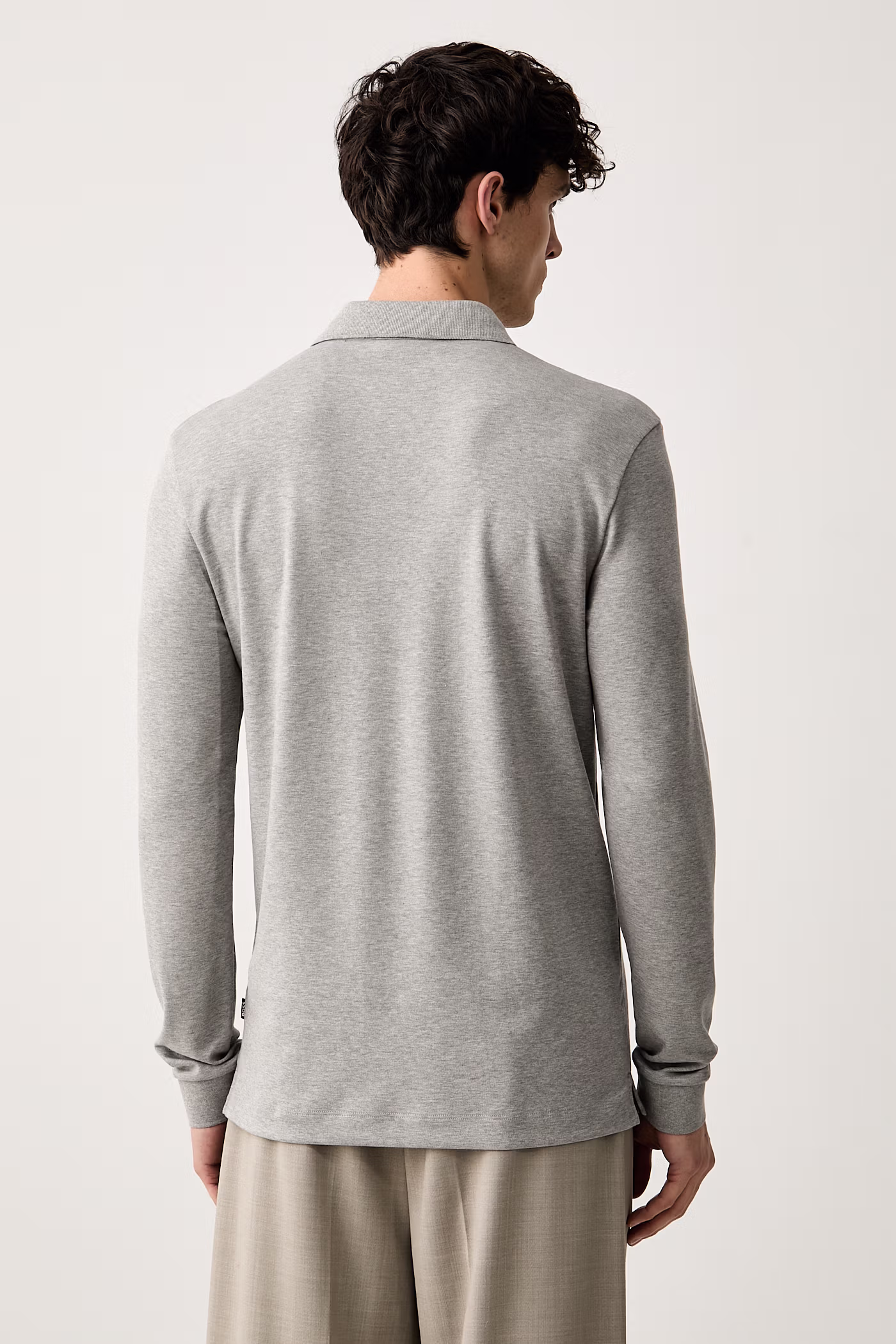 Odzież BOSS polo swetrowe męskie bawełniane Pado 30 50468392 szary