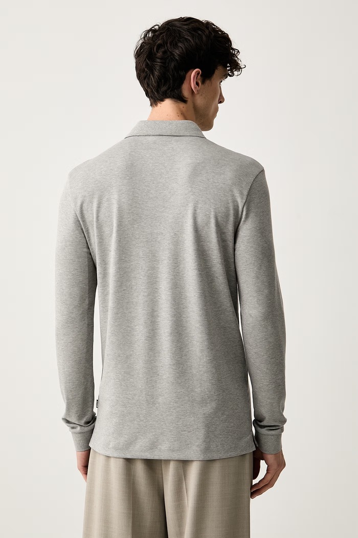 Odzież BOSS polo swetrowe męskie bawełniane Pado 30 50468392 szary