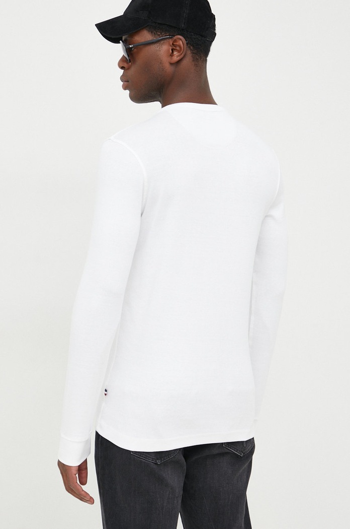 Lindbergh Longsleeve bawełniany 30.420095.WHITE biały AW22