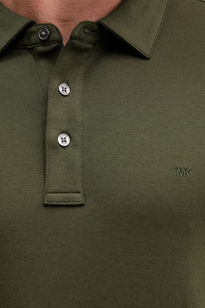 Longsleeve pentru bărbați din bumbac Michael Kors verde CF150CFC93