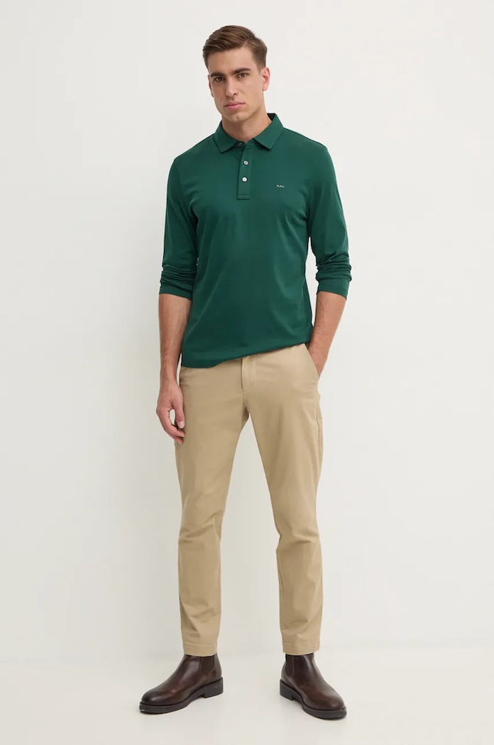 Michael Kors longsleeve bawełniany CF150CFC93 zielony AW25