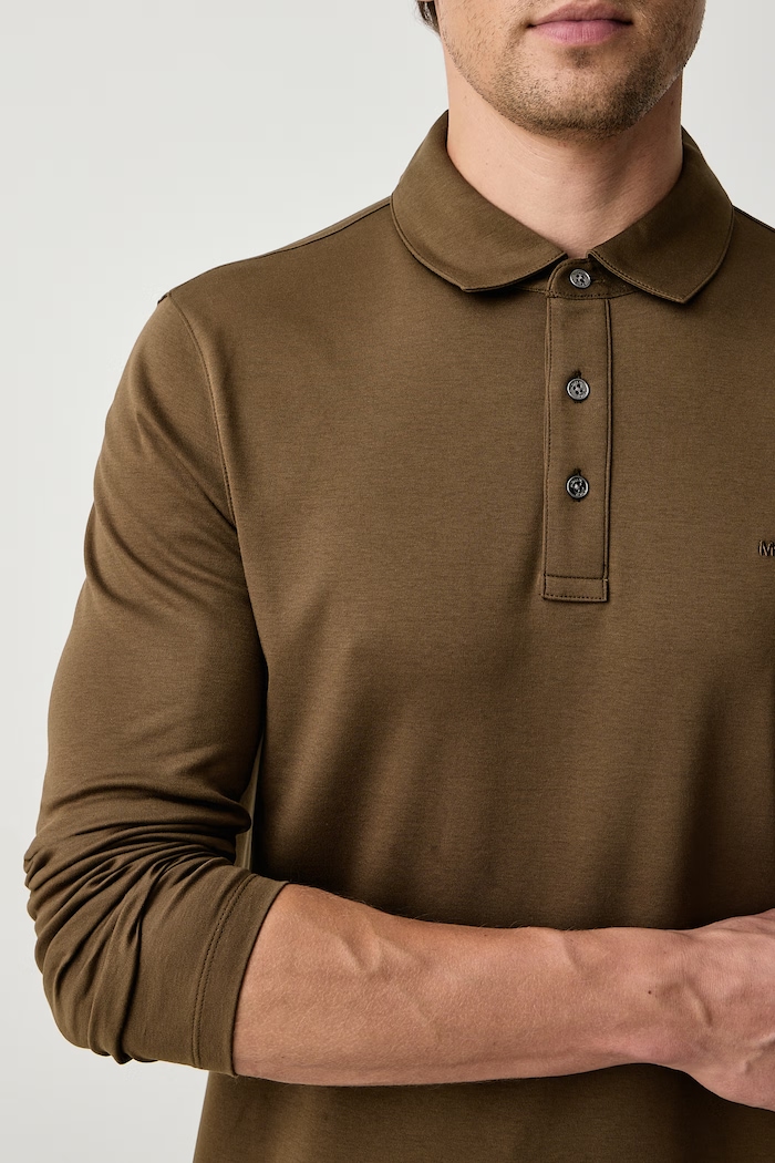 Longsleeve męski bawełniany Michael Kors CF150CFC93 zielony