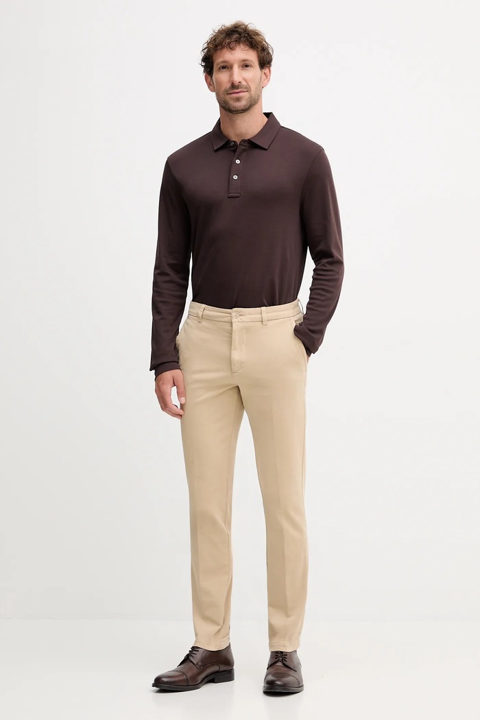Michael Kors Longsleeve din bumbac CF150CFC93 maro AW25