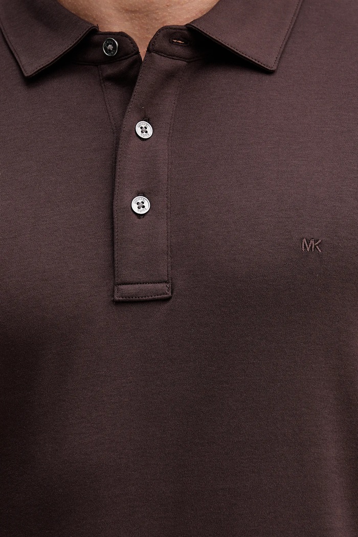 Longsleeve din bumbac Michael Kors maro CF150CFC93
