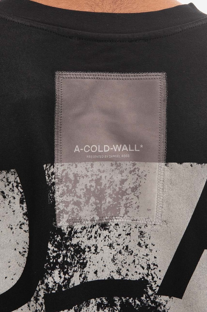 Bavlněné tričko s dlouhým rukávem A-COLD-WALL* Plaster Longsleeve T-shirt ACWMTS094 BLACK ACWMTS094 černá