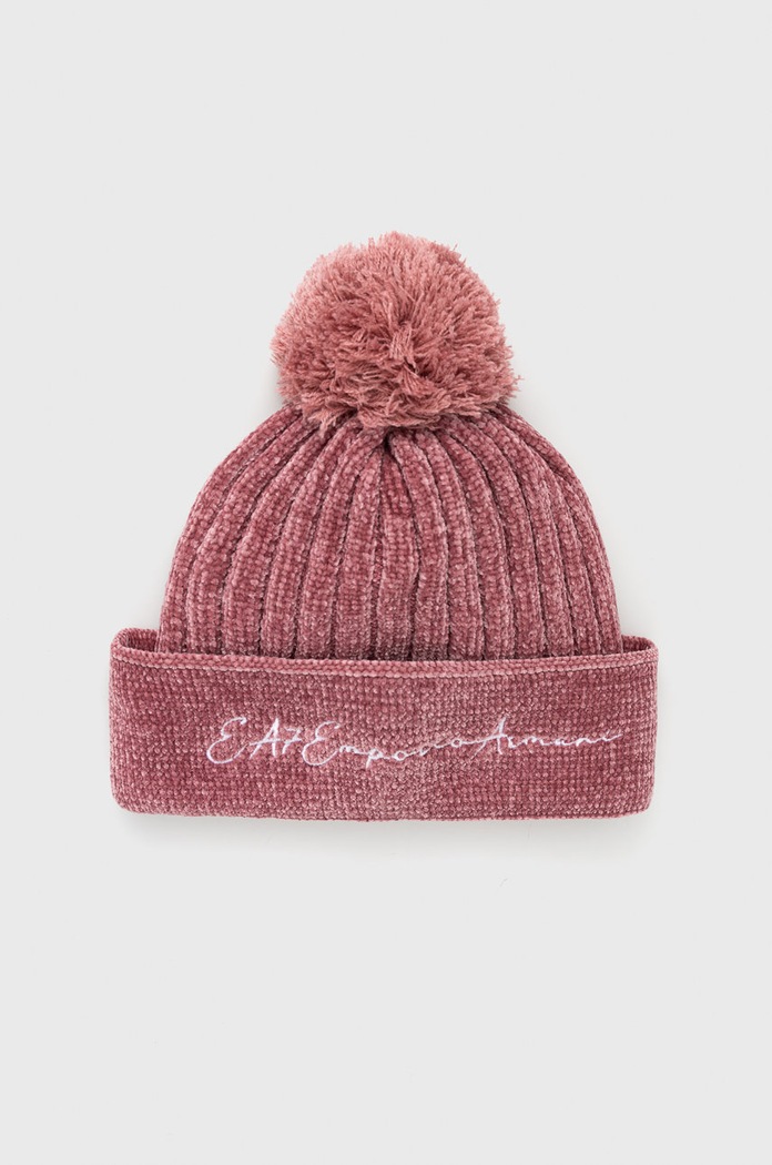 Шапка EA7 Emporio Armani аплікація рожевий 285408.2F133