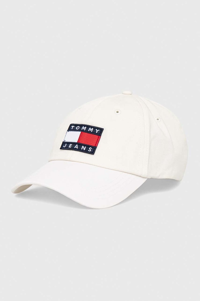Kapa Tommy Jeans natpis bijela AM0AM09000.9BYY